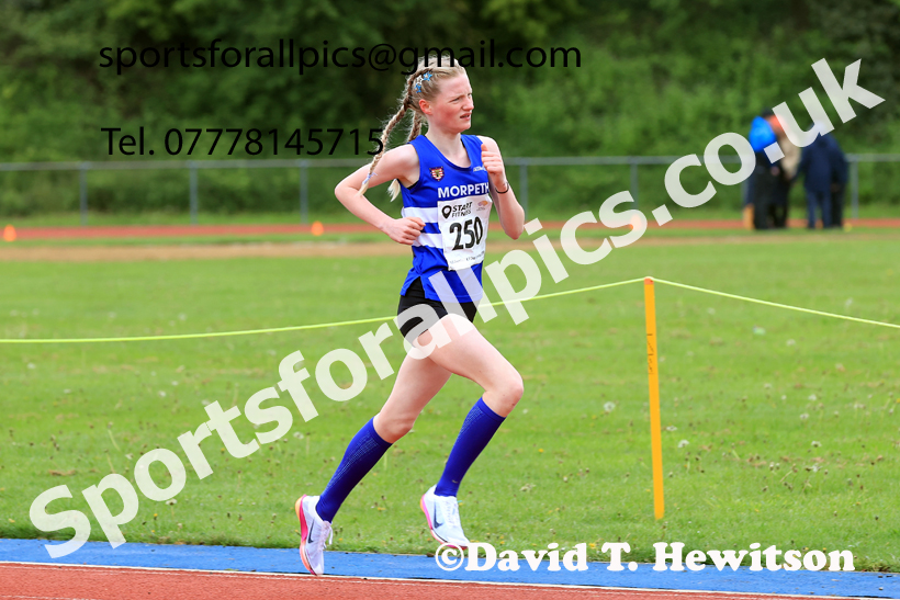3000 metres, 2026 North Eastern Track and Field Champs, Shildon, County Durham. Photo: David T. Hewitson/Sports for All Pics